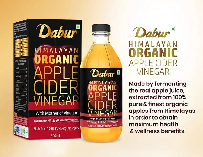 Dabur Himalayan Organic Apple Cider Vinegar with Mother Of Vinegar, 500 ml-6.webp